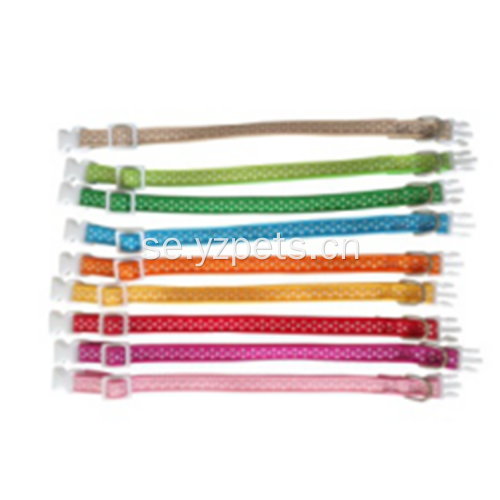 Reflekterande nylon justerbar solid hundhalsband